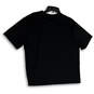 Mens Black Crew Neck Short Sleeve Regular Fit Pullover T-Shirt Size Large image number 2