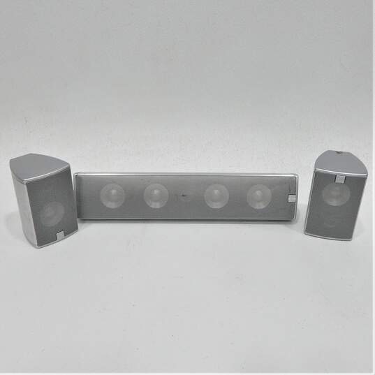 Canton Brand CD 50 (Center) and CD 10 (Satellite) Model Silver Speakers (Set of 3) image number 1