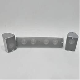Canton Brand CD 50 (Center) and CD 10 (Satellite) Model Silver Speakers (Set of 3)