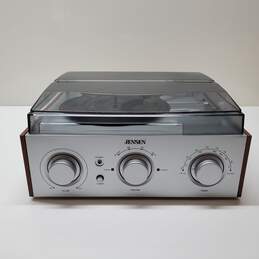 Jensen 3-Speed Stereo Turntable With AM/FM Stereo Radio JTA-220 For Parts/Repair alternative image