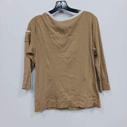 Lauren Ralph Lauren Long Sleeve Tan T-Shirt Women's Size L alternative image