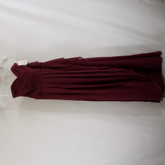 Celebrate Womens Red Wine Bridal Dress S6 NWT image number 1