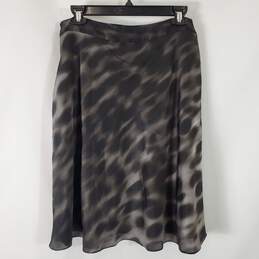 Kenneth Cole Women Gray Print Skirt SZ M NWT alternative image