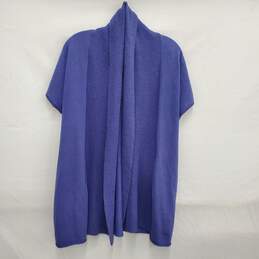 Eileen Fisher WM's Silk & Cashmere Purple Cardigan Sweater Size P/M