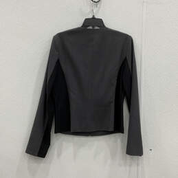 Womens Gray Long Sleeve Front Pocket Regular Fit Full-Zip Jacket Size 12 alternative image