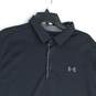 NWT Mens Black Short Sleeve Spread Collar Tech Golf Polo Shirt Size XL image number 3