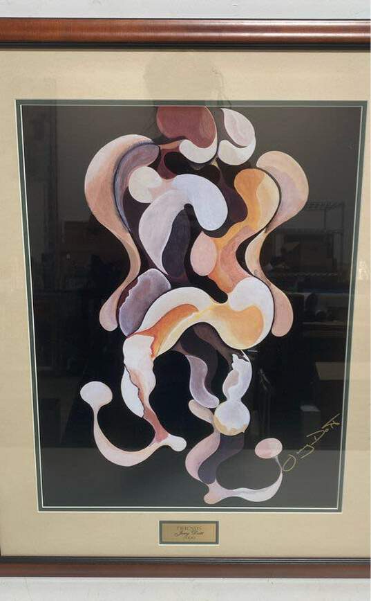 Friends 2000 Print of Abstract Shapes by Joey Dott Signed Contemporary Framed image number 4