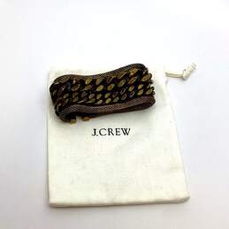Designer J. Crew Gold-Tone Heavy Cluster Curb Chain Bracelet