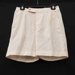 Peter Miller Women Ivory Linen Shorts Sz 0