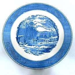 Vintage Currier & Ives Winter in the Country Getting Ice Platter