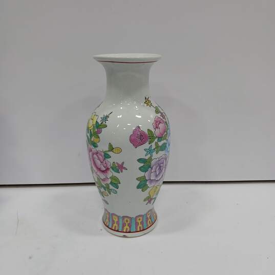 Pair of Floral Porcelain Vases image number 5
