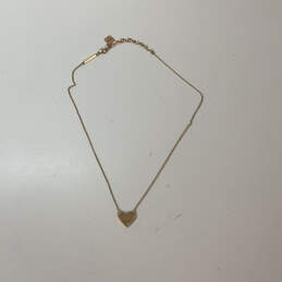 Designer Kendra Scott Gold-Tone Chain Lobster Clasp Heart Charm Necklace alternative image