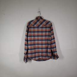 Mens Plaid Athletic Fit Collared Long Sleeve Pearl Snap Button-Up Shirt Sz M alternative image