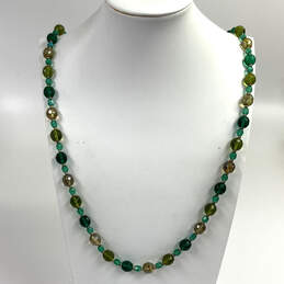 Designer Joan Rivers Green Lobster Clasp Fashionable Beaded Necklace