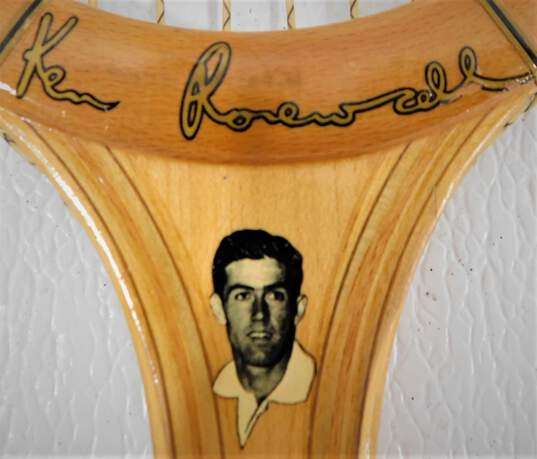 Vintage Slazenger Ken Rosewall Signature Wooden Tennis Racquet w/ Wood Press image number 4