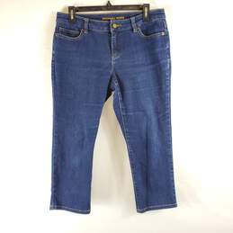 Michael Kors Women Blue Capri Denim Jeans Sz 4