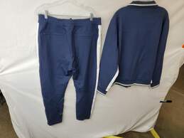 Mn Wilson Blue Tricot Warmup Jacket + Pants Track Uniform Sz L alternative image