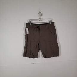 Mens Regular Fit Slash Pockets Flat Front Cargo Shorts Size 32X10