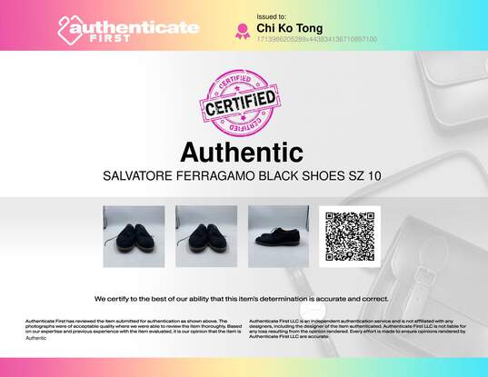 Salvatore Ferragamo Black Loafer Casual Shoe Men 10 image number 7