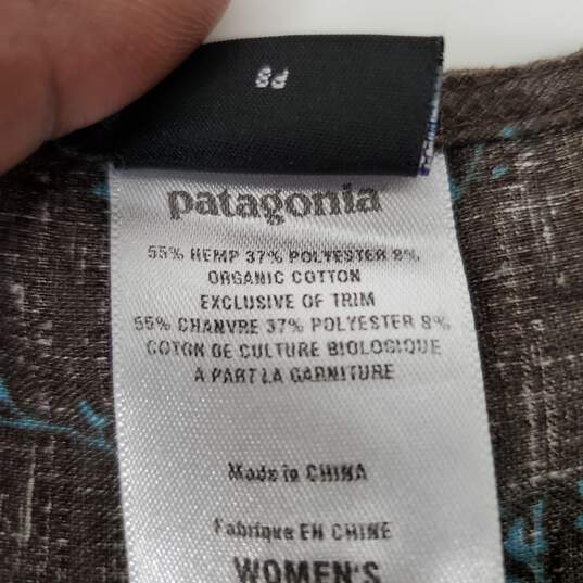 Patagonia WM's Gray & Blue Floral Hemp Dress Size 8 image number 3