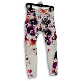 Womens Multicolor Floral Stretch Pull-On Activewear Cropped Leggings Size S alternative image
