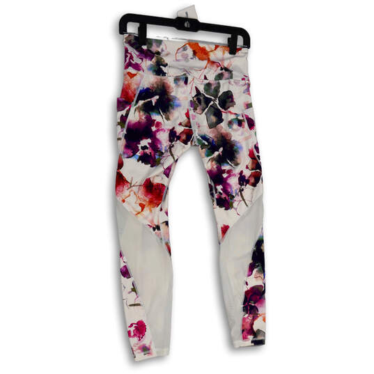 Womens Multicolor Floral Stretch Pull-On Activewear Cropped Leggings Size S image number 2