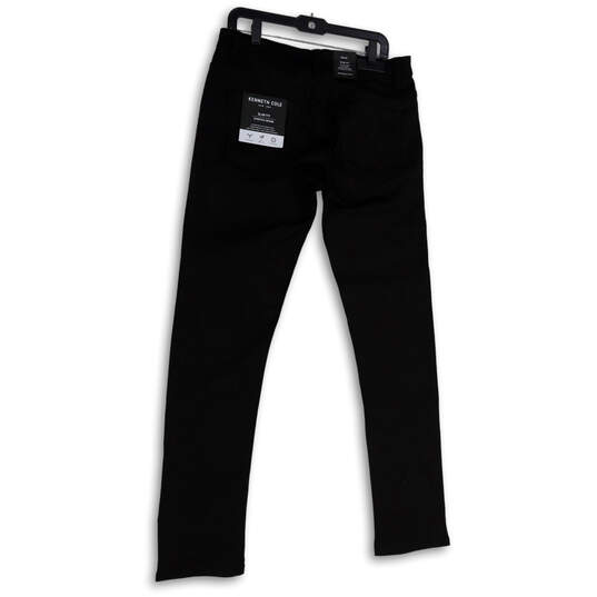 NWT Mens Black Denim Dark Wash Stretch Pocket Slim Fit Straight Jeans 34/32 image number 2