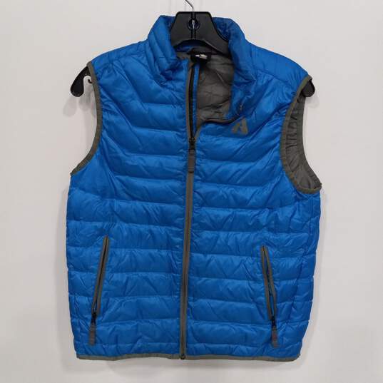 Boys Blue Front Pocket Full-Zip Insulated Casual Puffer Vest Size XL (14) image number 1