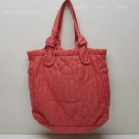 Marc by Marc Jacobs Alphabet Logo Coral Pink Canvas Shopper Tote image number 2