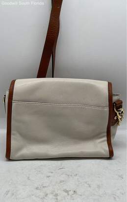 Michael Kors Womens Cream Brown Leather Crossbody Bag alternative image