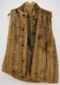 Women's Unbranded Brown Faux Fur Vest Coat image number 1