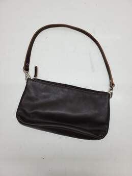 Lauren Ralph Lauren Brown Leather Shoulder Clutch Handbag