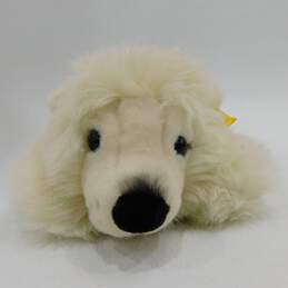 Steiff  Polar Bear Plush Stuffed Animal Lying 18in Ear Button alternative image