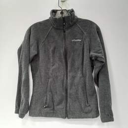 Columbia Women's Gray Full Zip Mock Neck Fleece Jacket Size XS