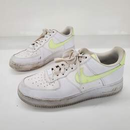 Nike Air Force 1 Low '07 White Barely Volt Sneakers Women's Size 9.5