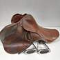 Rossi Caruso Chestnut English Leather Riding Saddle image number 1