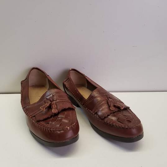 Deer Stags Leather Upper Loafers US 13 Brown image number 3