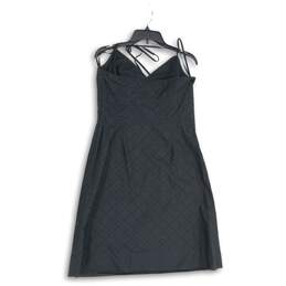 Ann Taylor Womens Eyelet Black Halter Neck Sleeveless A-Line Dress Size 10 alternative image
