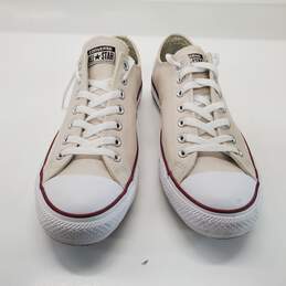 Converse Chuck Taylor Ox Unisex Off-White Leather Low Sneakers Size 8.5 Men's | 10.5 Women's alternative image