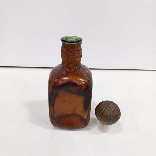 Vintage Italian Leather Covered Decanter image number 2
