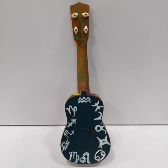 Hand Painted Rogue Ukulele In Leather Soft Case image number 2