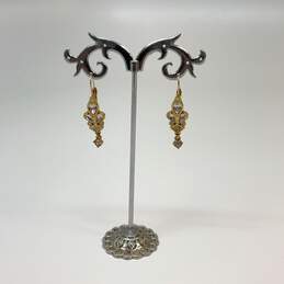 Designer Swarovski Gold-Tone Rhinestone Fashionable Dangle Earrings