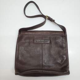 Fossil Brown Leather Messenger Bag