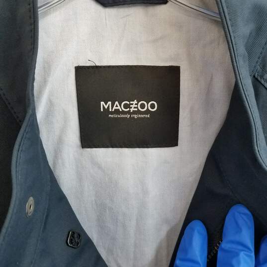 Men's Maceoo deep blue cotton twill cargo coat image number 6