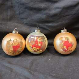 Corning Glass Works Bundle Of 4 Coca Cola Classic Christmas Ornaments IOB alternative image