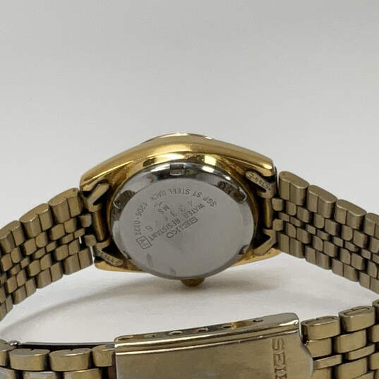 Designer Seiko Gold-Tone Chain Strap Water Resistance Analog Wristwatch image number 4