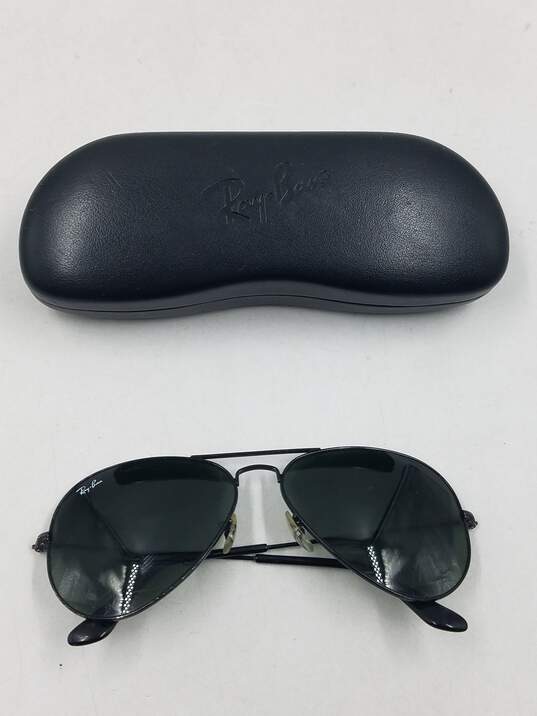 Ray-Ban Black Large Aviator Sunglasses image number 1