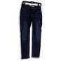 Womens Blue Denim Medium Wash Pockets Stretch Skinny Leg Jeans Size 2 image number 1