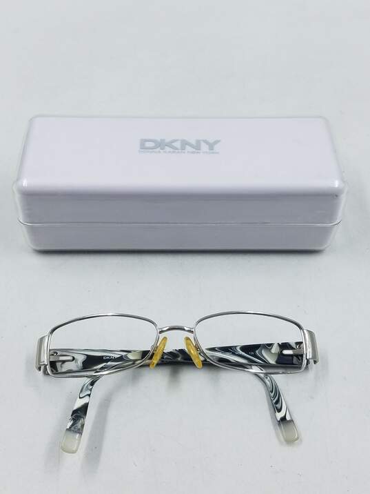 DKNY Silver Rectangle Eyeglasses image number 1
