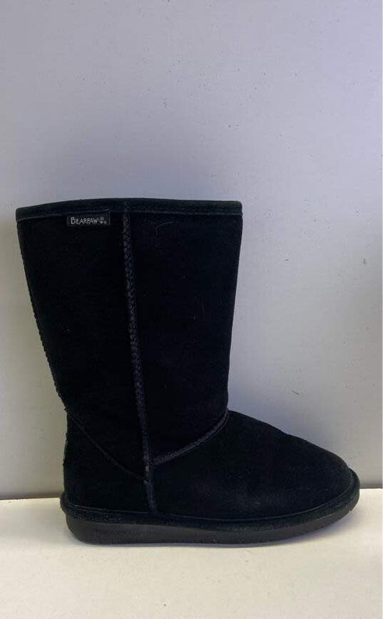 Bearpaw Black Suede Shearling Style Boots Women's Size 4 image number 1